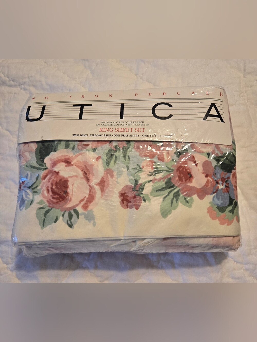 Vintage Utica Brideshead II King Sheet Set NOS New